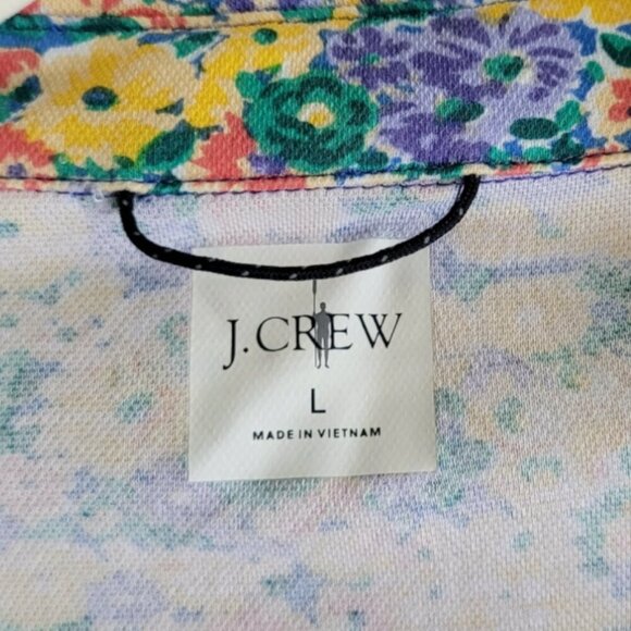 J.Crew Coolmax Performance Polo Shirt Yellow Barley Flower Mens Size L UPF 50 - Picture 8 of 15